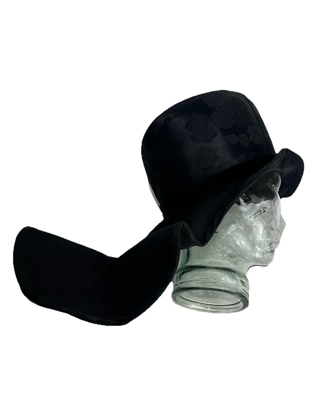 Bert Of LA Cali Vintage Victorian Witch Tear-drop Gothic Bridal Top Hat W/ Train